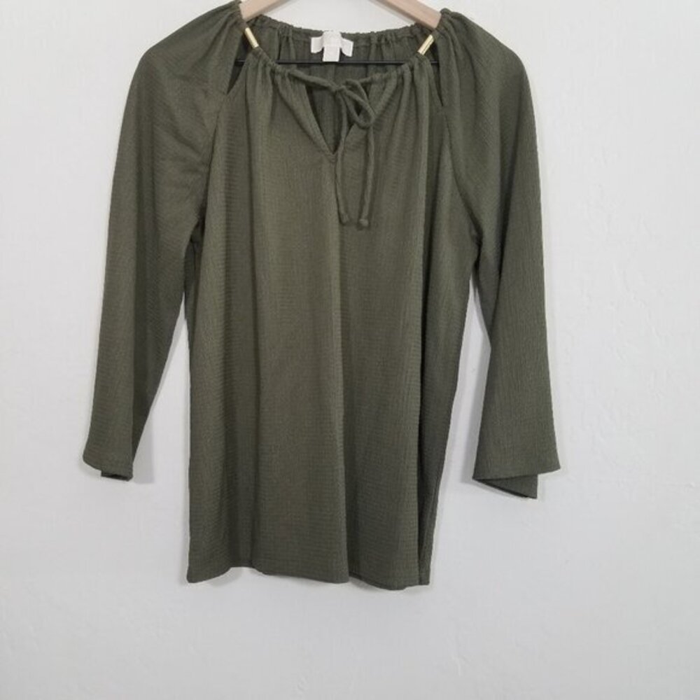 MICHAEL Michael Kors Olive Green Top Blouse Size M